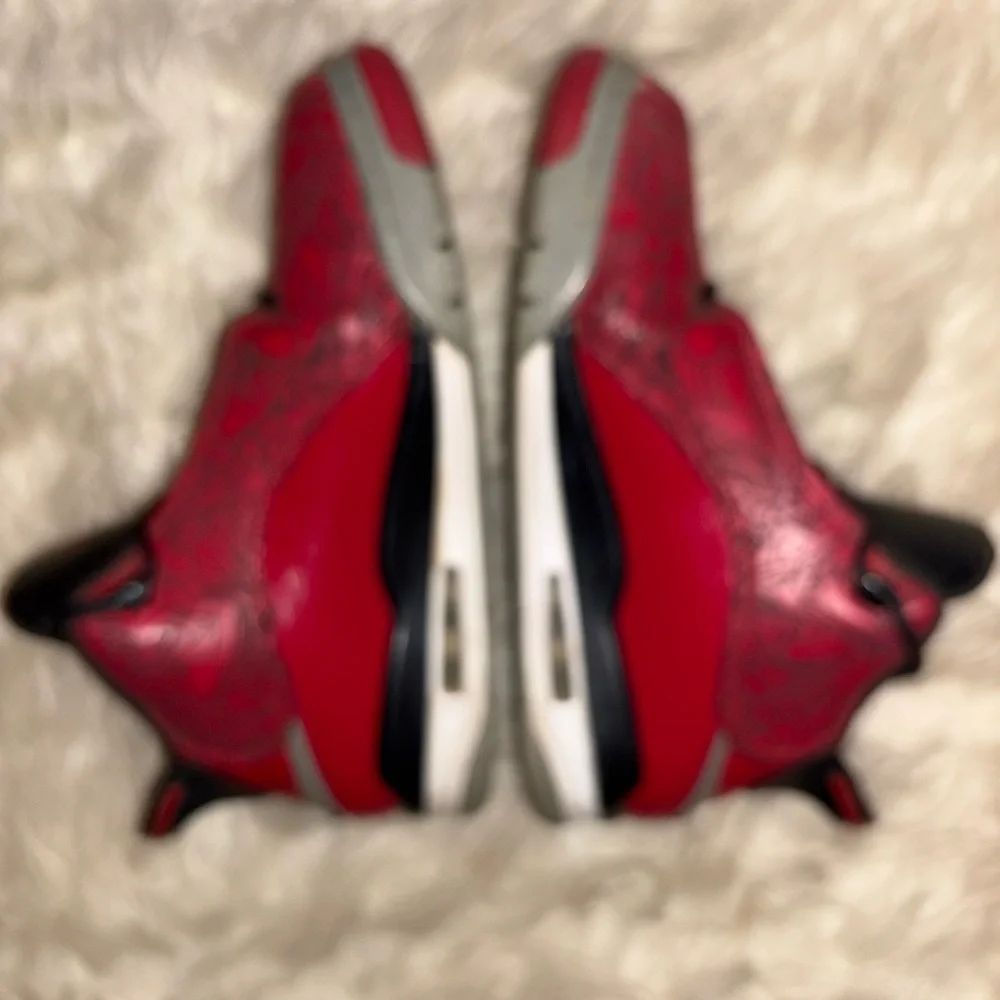 Jordan Red and Black High-Top Sneakers